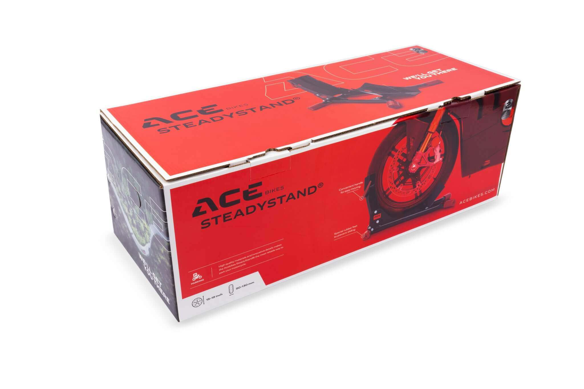 verpackung im karton vom acebikes motorradstaender