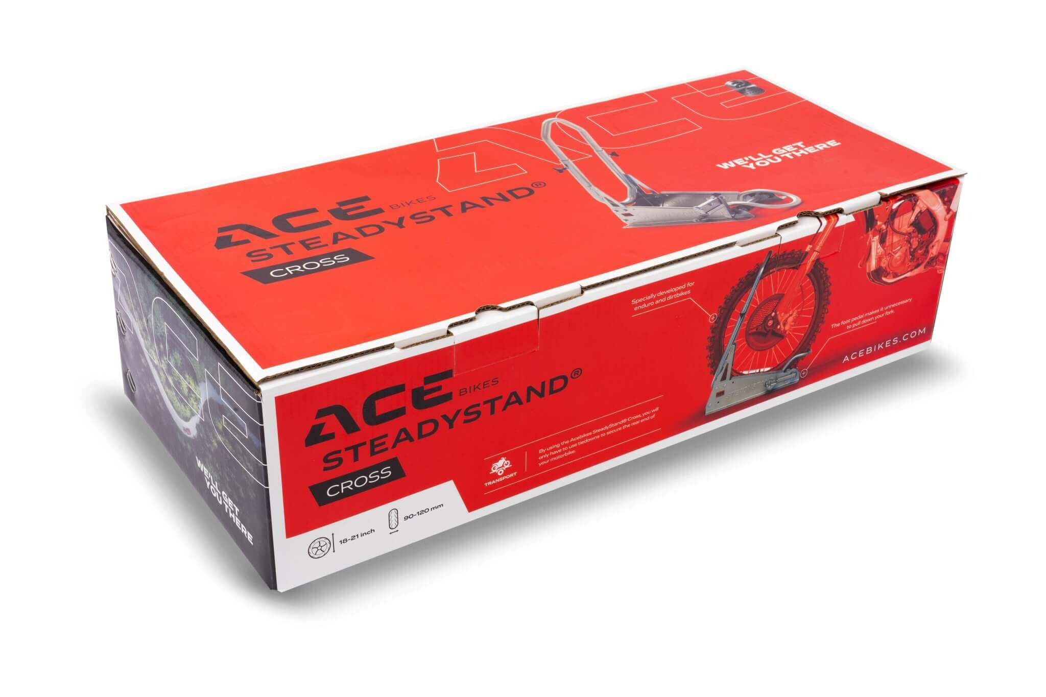 verpackung vom acebikes motorradstaender steadystand cross