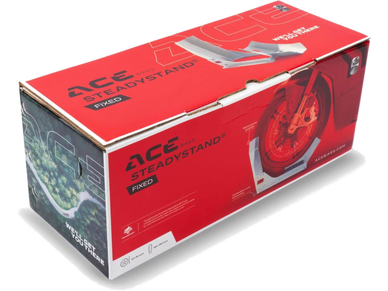 verpackung vom acebikes motorradstaender steadystand fixed